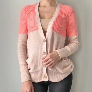 American Eagle Outfitters knit Cardigan S Button-Down Peach Beige Long Sleeve